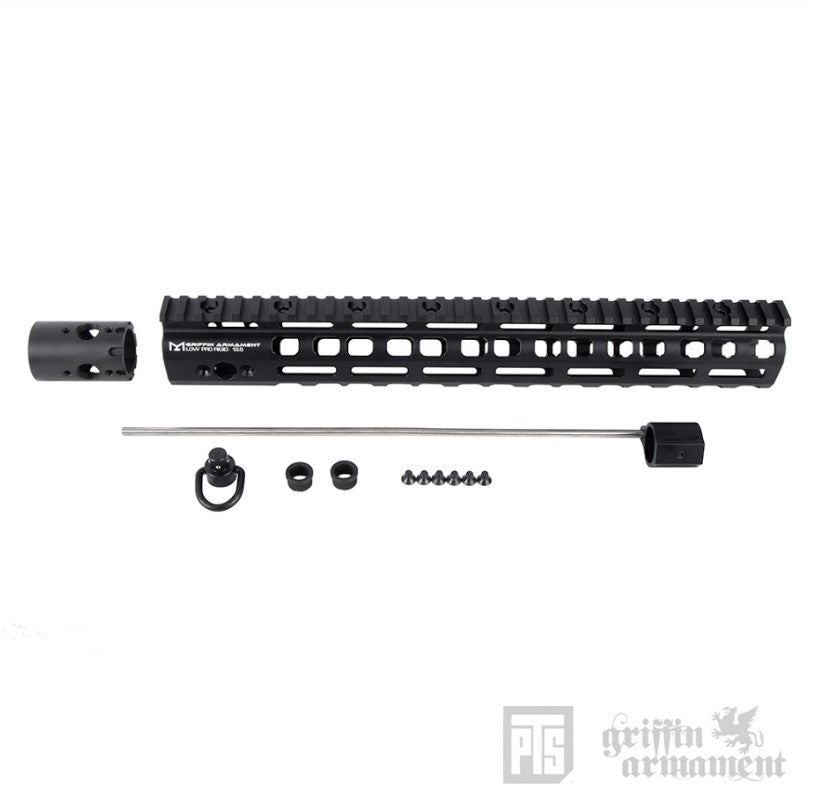 PTS Griffin Armament Low Pro RIGID™ M-LOK 13.5" Rail ( BK )