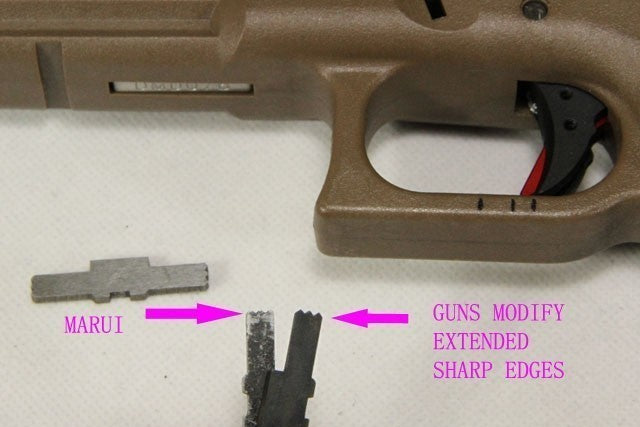 Guns Modify Extended Slide Lock With Marking ( Black )