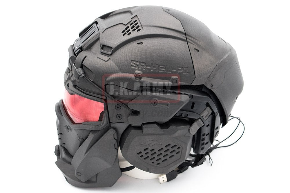 SRU Airsoft Tactical Helmet Set ( Black )