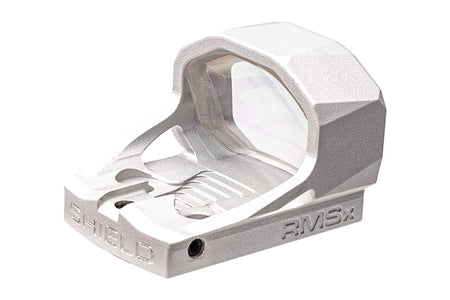 SHIELD Sights Glass Edition RMSx Reflex Mini Sight XL Lens Red Dot Sight -Silver-4 MOA