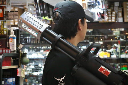 ITP Mini Vulcan 6mm BBs Ammo Expanding Flash Hider For Classic Army CA M133 Mini Vulcan ( 1200 Rounds )-Silver