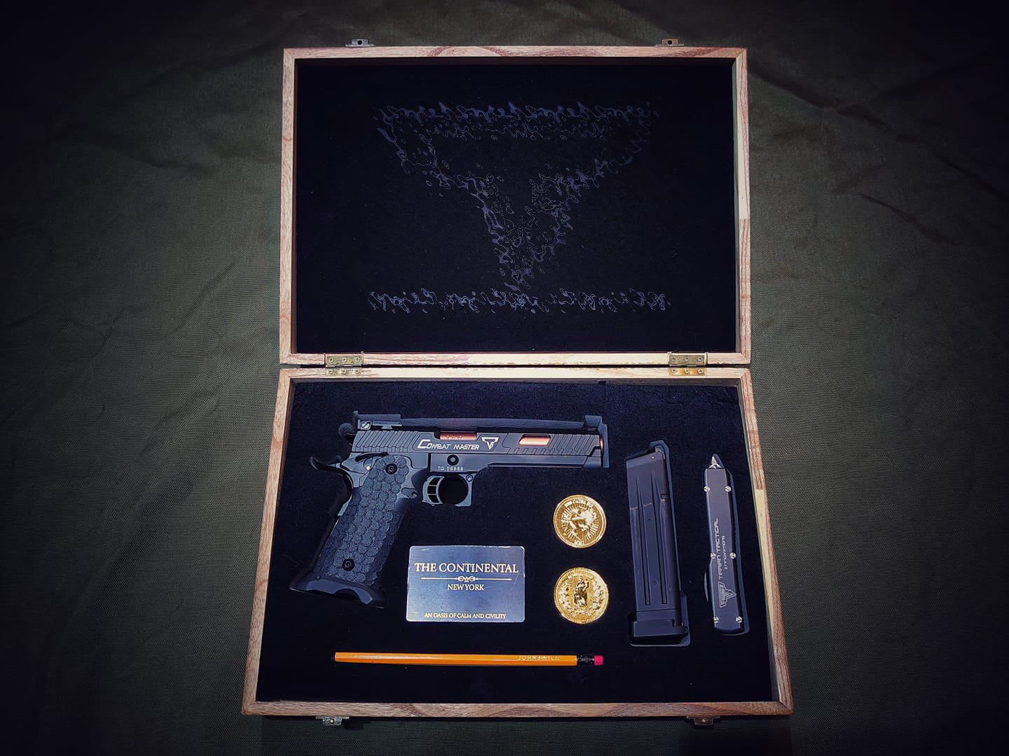 MF TTI Style JW John Wick Pistol Wood Case for 2011 / Hi-Capa