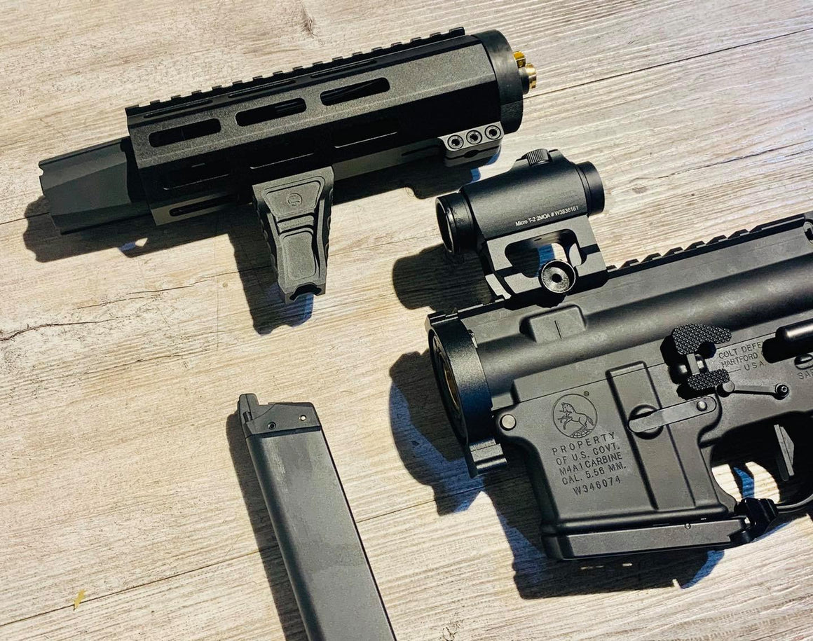 RGW M4 QD Takedown System M-LOK Rail Handguard for TM MWS / WE / VFC M4 AR15 GBB ( 4" / 7" / 9" / 12" )-12" Rail