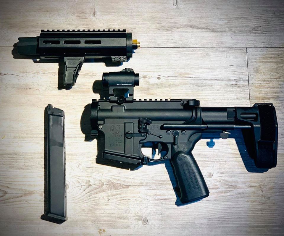 RGW M4 QD Takedown System M-LOK Rail Handguard for TM MWS / WE / VFC M4 AR15 GBB ( 4" / 7" / 9" / 12" )-12" Rail