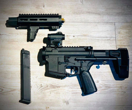 RGW M4 QD Takedown System M-LOK Rail Handguard for TM MWS / WE / VFC M4 AR15 GBB ( 4" / 7" / 9" / 12" )-12" Rail