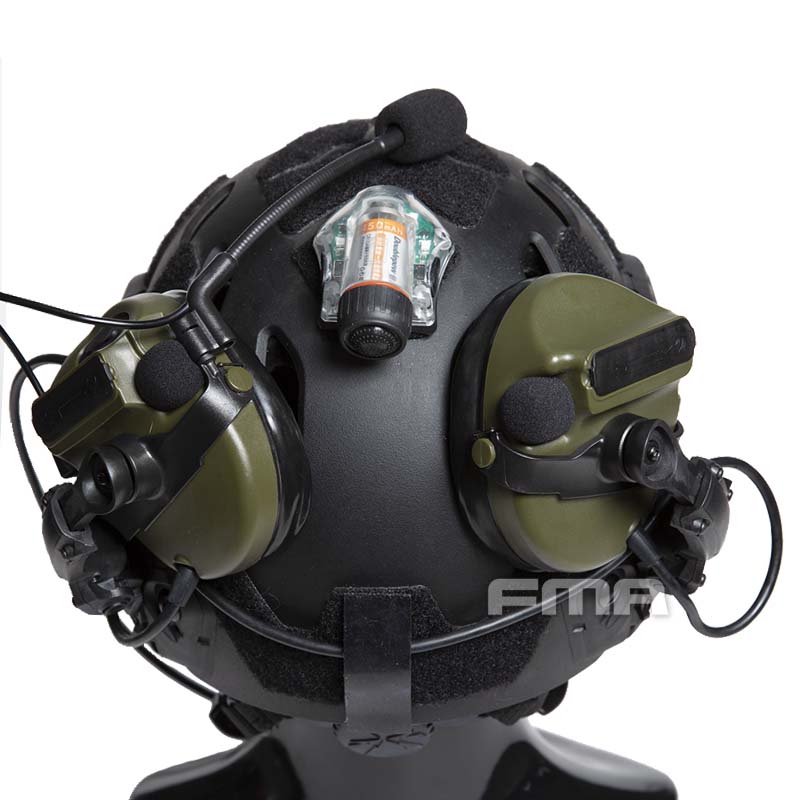FMA Tactical Headset COMTAC II III Helmet ARC Rail Bracket Adapter ( Black / DE )-Dark Earth ( DE )