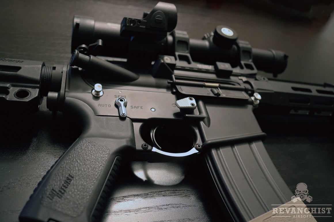 Revanchist Mag Release For Marui M4 / AR MWS ( Black / Tan / Grey )-Grey