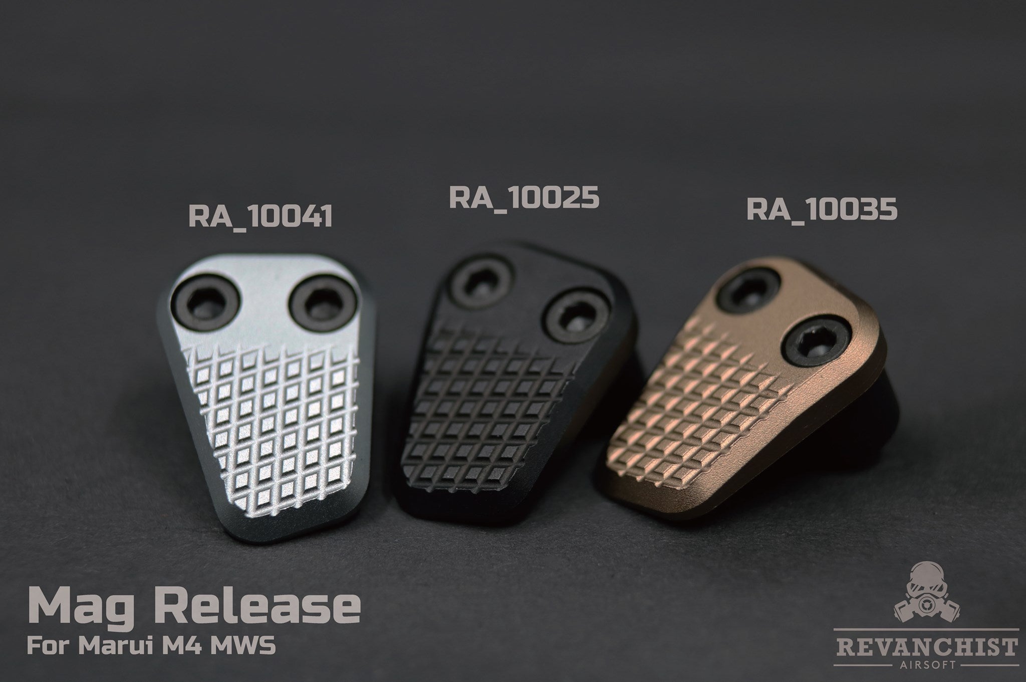 Revanchist Mag Release For Marui M4 / AR MWS ( Black / Tan / Grey )-Grey