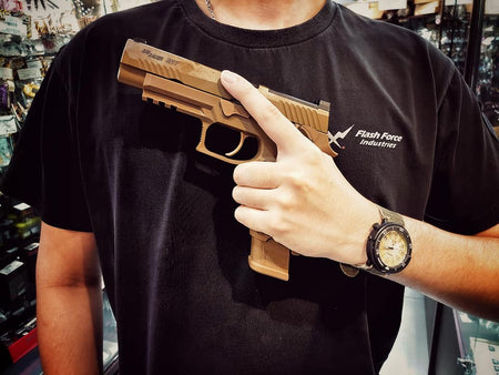 Pro-Arms Steel PVD Slide Release for SIG / VFC M17 ( SIG AIR P320 M17 Airsoft GBB Pistol Series )-FDE