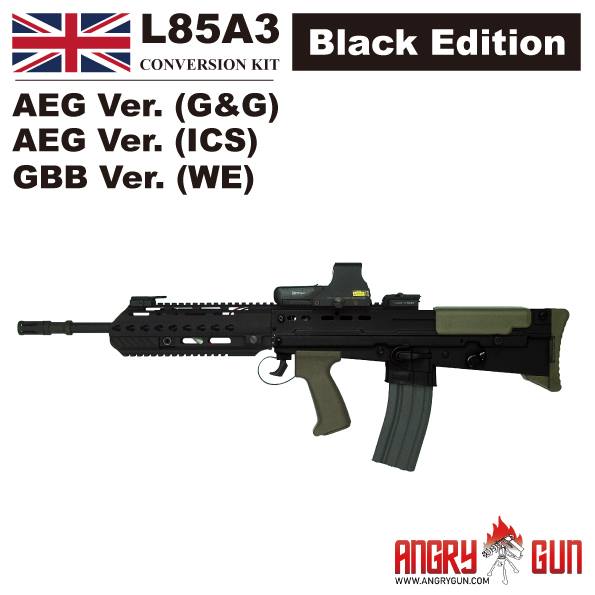 Angry Gun L85A3 Conversion Kit for AEG G&G / ICS / WE GBB ( Black Edition )-WE GBBR