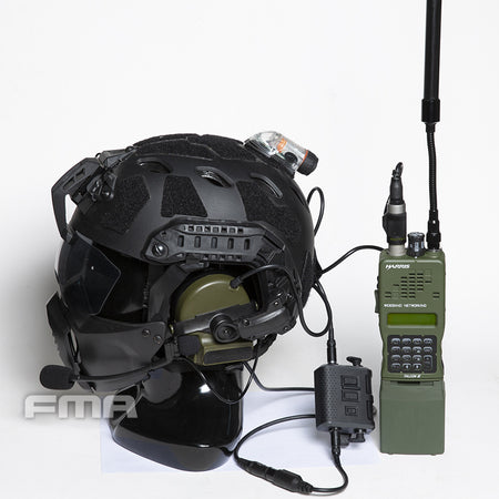 FMA Tactical Headset COMTAC II III Helmet ARC Rail Bracket Adapter ( Black / DE )-Dark Earth ( DE )