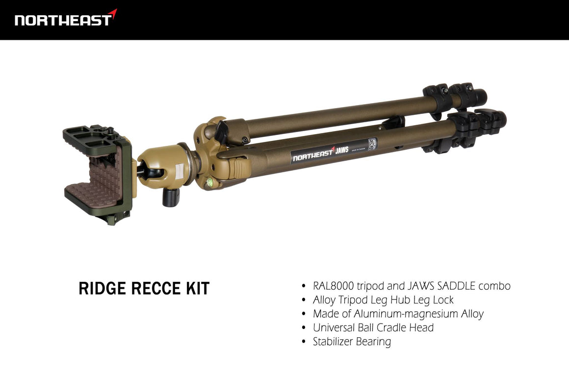 NORTHEAST Tropic Recon Kit Tripod and Jaws Saddle Combo ( RAL8000 )