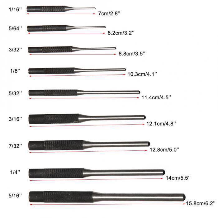 MF Tool Kit Hammer and Punches Set Type B ( Grey Pouch ) ( AR-15 M4 M16 Glock etc. Pin Punch Tool )