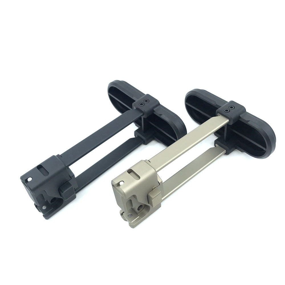 Airsoft Artisan CNC Retractable Stock for KSC / KWA MP9 / TP9 ( Type B ) ( BK / DE )-Dark Earth ( DE )