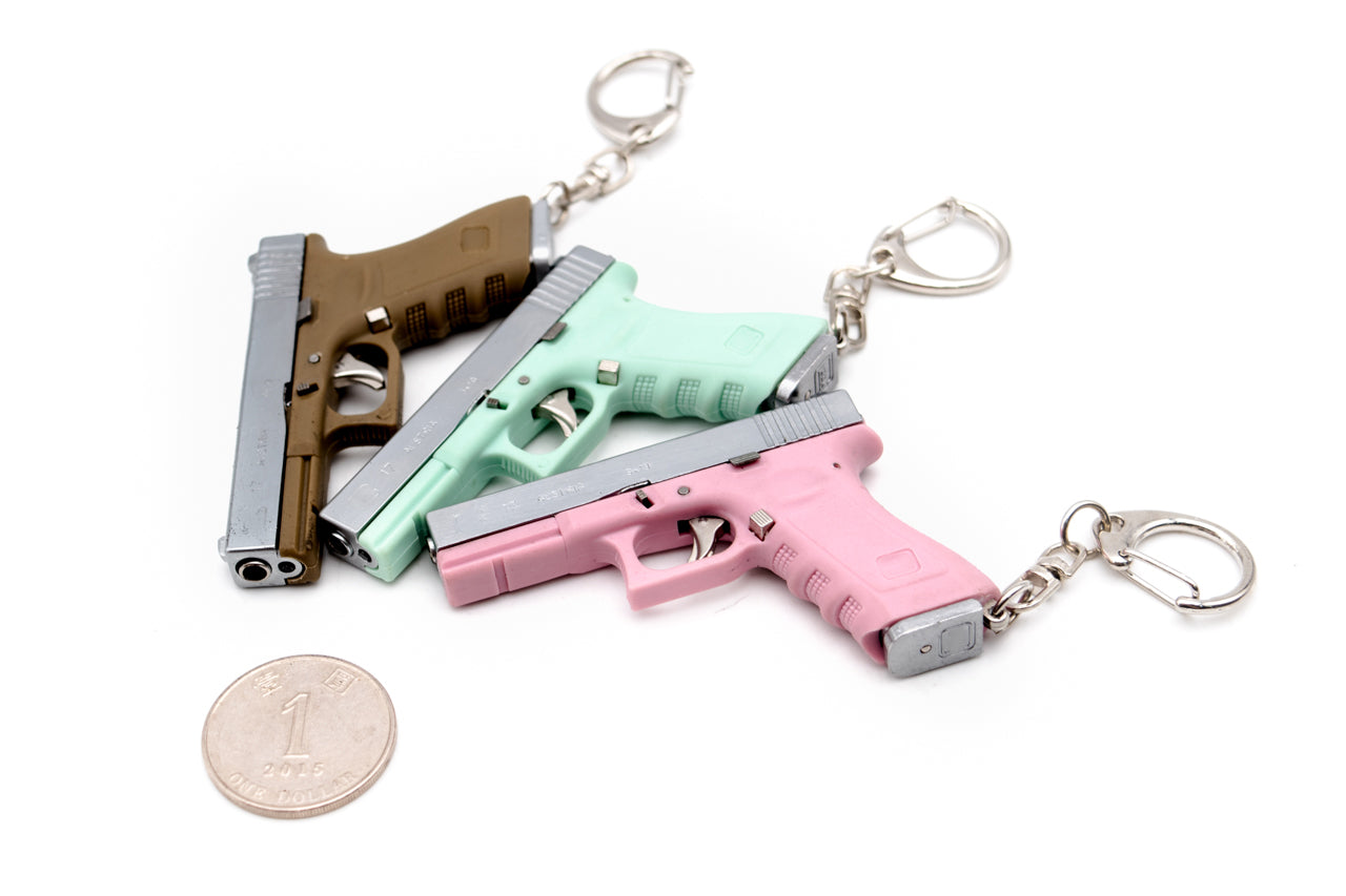 G17 Dummy Metal Keychain w/ Kydex Holster ( Black )