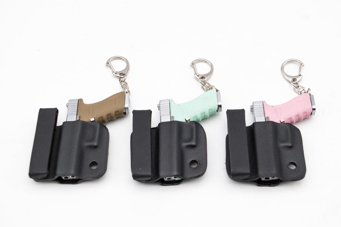 G17 Dummy Metal Keychain w/ Kydex Holster ( Black )