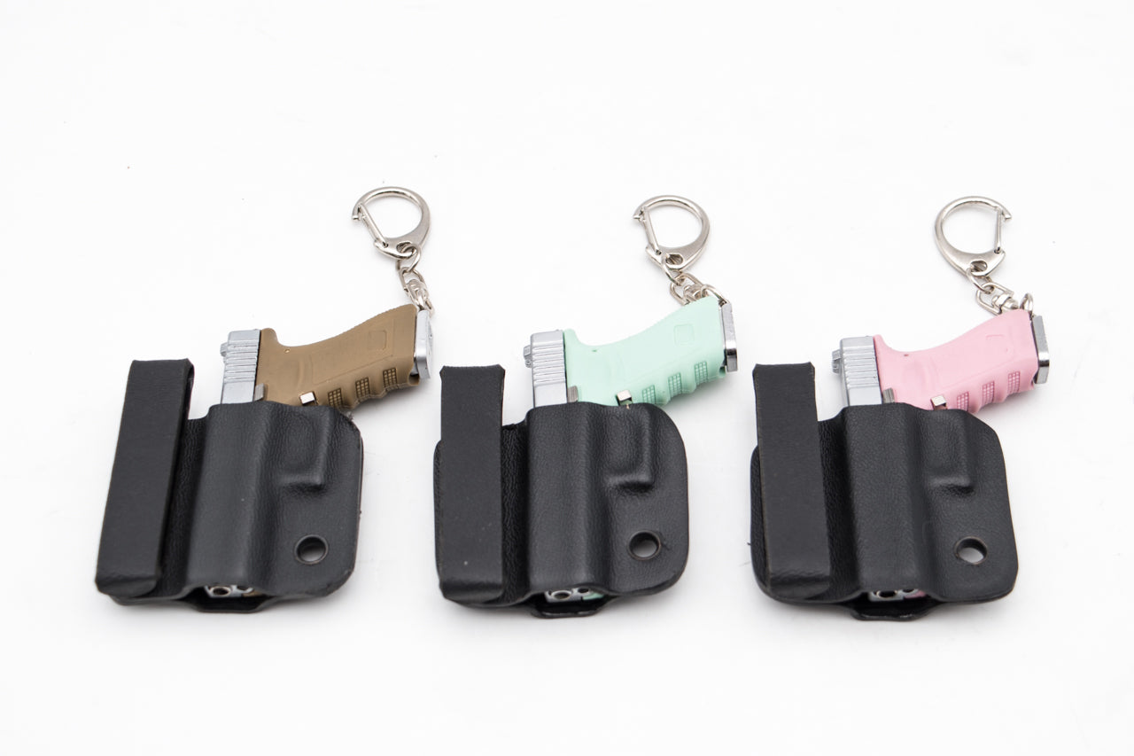 G17 Dummy Metal Keychain w/ Kydex Holster ( Black )