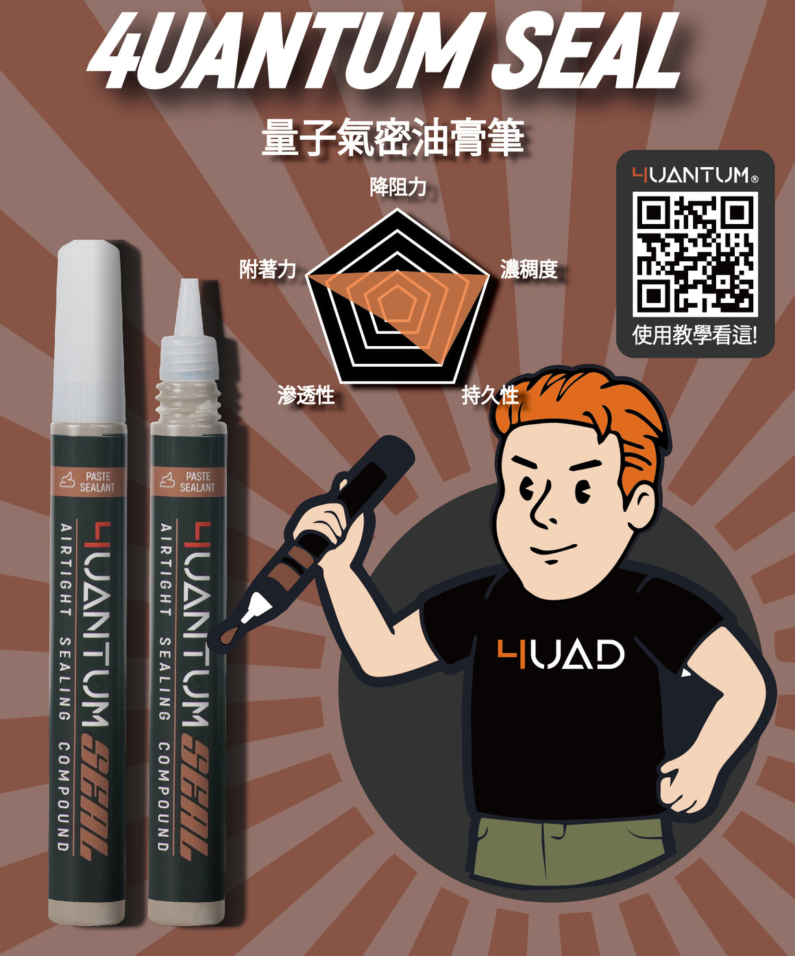 4UANTUM SEAL High Viscosity Airtight Sealant ( 量子工業 氣密油膏筆 )