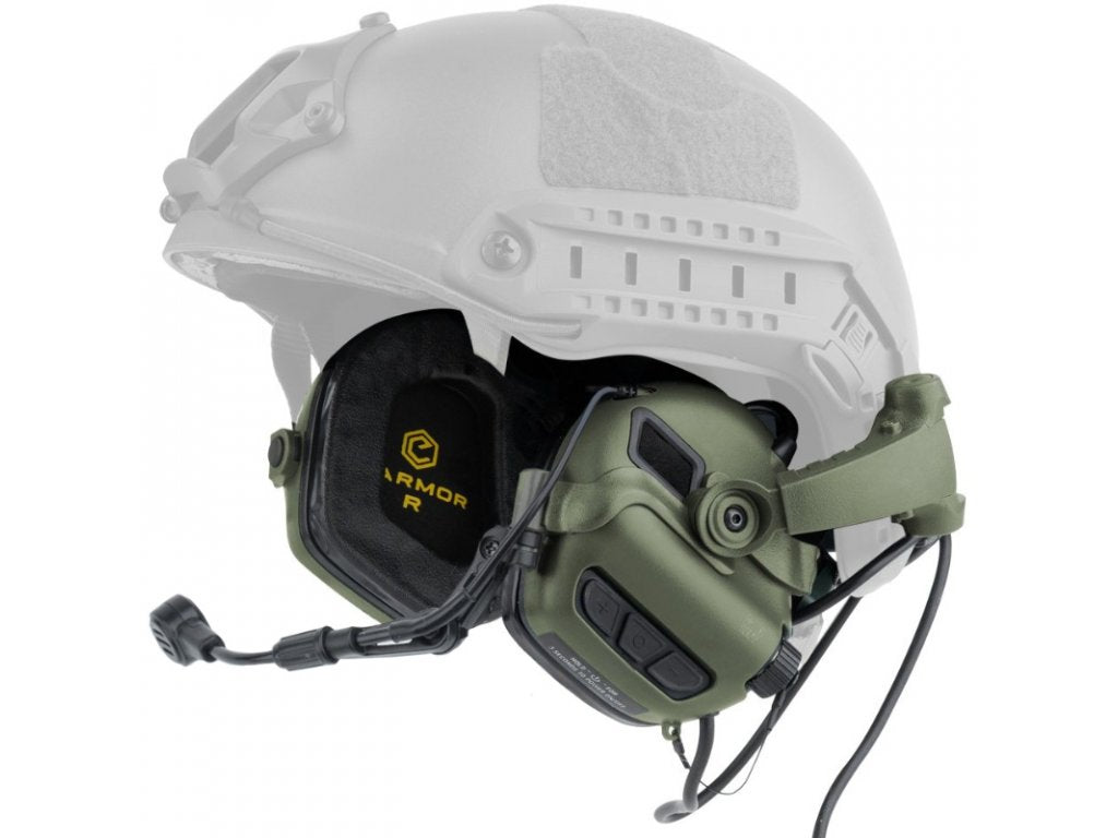Earmor Tactical Electronic Hearing Protection M32X Plus Digital Noise Canceling Headset-FDE