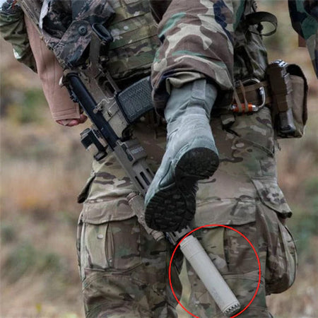 Angry Gun Tornado Dummy Airsoft Dummy Suppressor / Barrel Extension Series / with Acetech Blaster Module Tracer ( MK16 URGI / HK417,M110A1 SDMR / AR15/M4/416 Version )-Black-AR15 / M4 / 416 Version-with Tracer