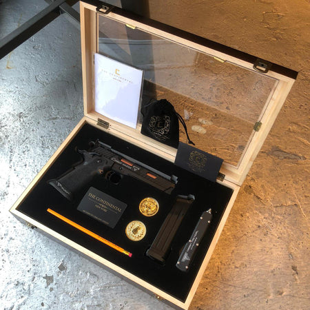 MF TTI Style JW John Wick Pistol Wood Case for 2011 / Hi-Capa ( Transparent Window Ver. )