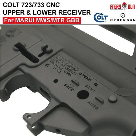 Angry Gun COLT 723 / 733 M16 A2 CNC Upper & Lower Receiver for Marui TM MWS / MTR GBB ( Colt Licensed w/ Roll Marking Press )