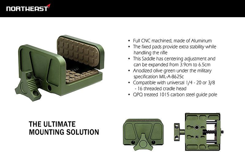 NORTHEAST Tropic Recon Kit Tripod and Jaws Saddle Combo ( OD )