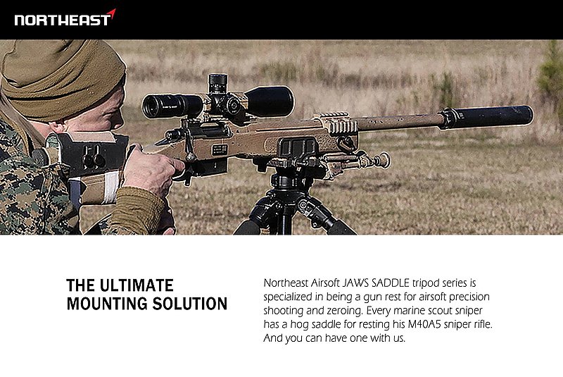 NORTHEAST Tropic Recon Kit Tripod and Jaws Saddle Combo ( OD )