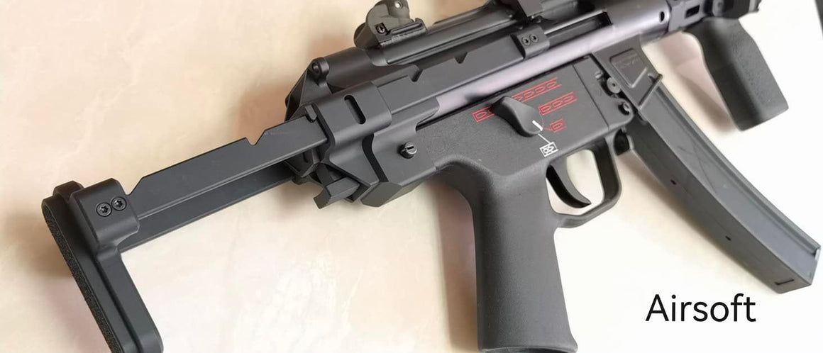 Bow Master x GMF 5 Position Buttstock & Picatinny Rail M1913 20mm Stock Adapter for UMAREX / VFC HK53 MP5 GBB Series & TM MP5A5 Next Gen AEG Series