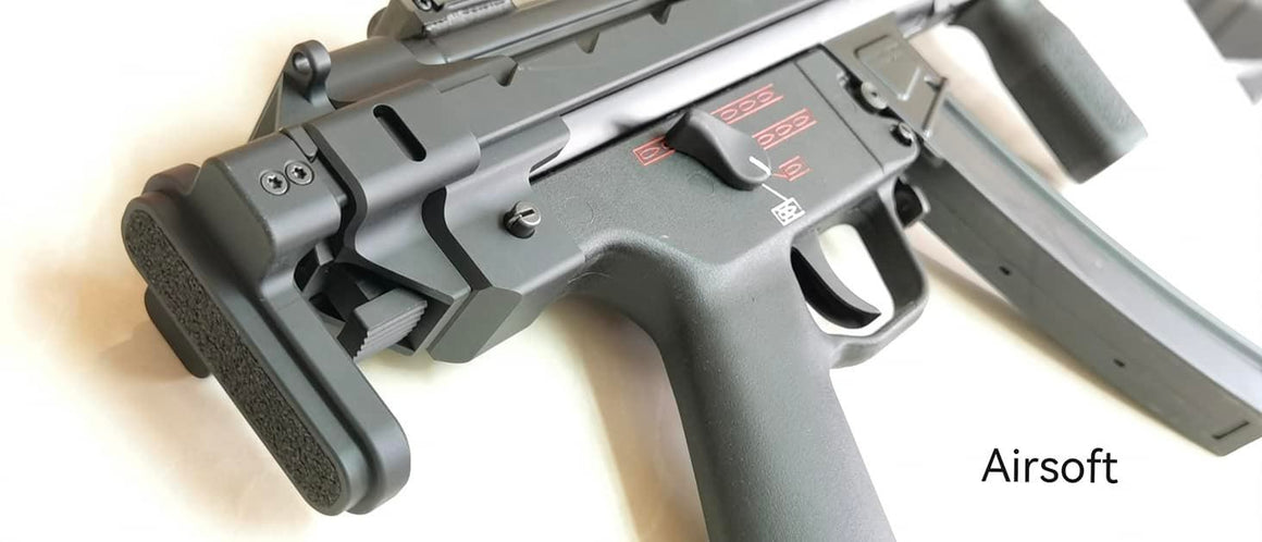 Bow Master x GMF 5 Position Buttstock & Picatinny Rail M1913 20mm Stock Adapter for UMAREX / VFC HK53 MP5 GBB Series & TM MP5A5 Next Gen AEG Series