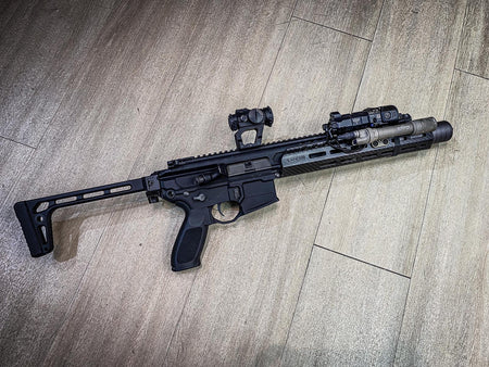 Artisan Folding Mini Stock for Airsoft MCX / M1913 20mm Rail ( DE )