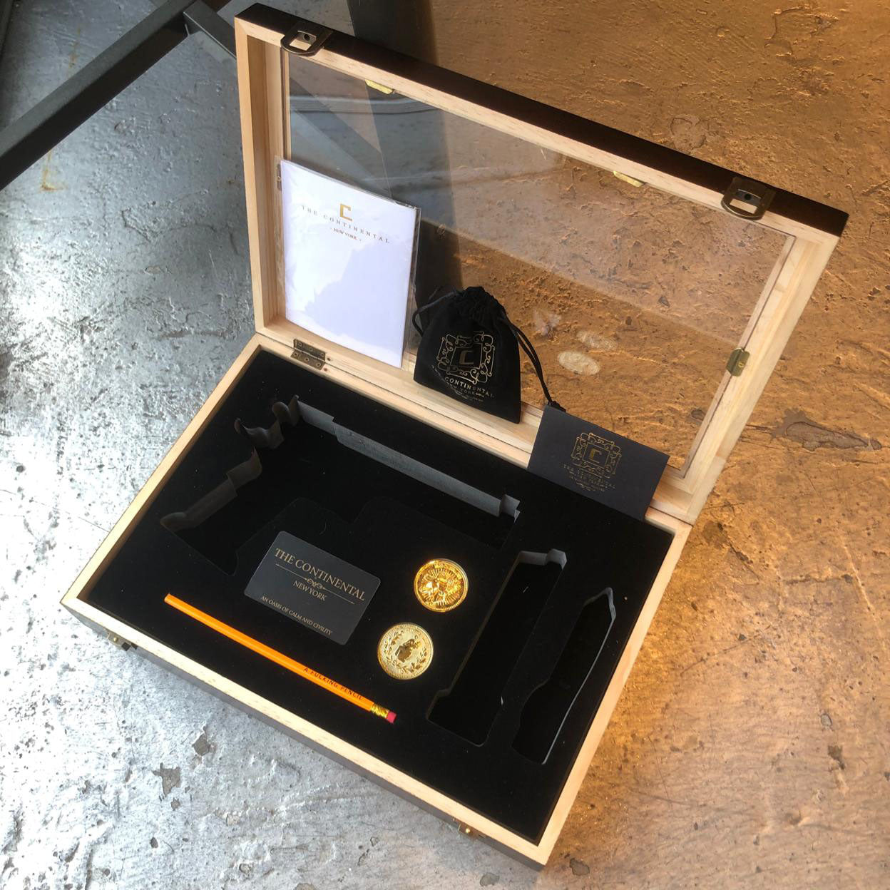 MF TTI Style JW John Wick Pistol Wood Case for 2011 / Hi-Capa ( Transparent Window Ver. )