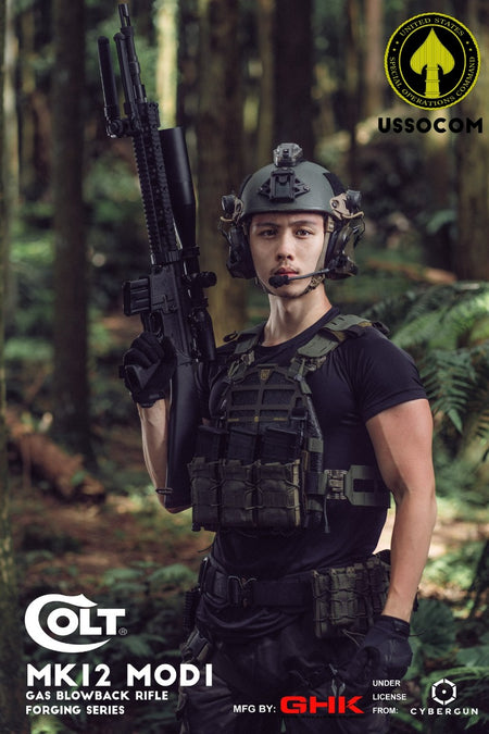 GHK Colt MK12 MOD 1 GBB Rifle Airsoft ( Forging Version ) ( Cybergun Colt Licensed )