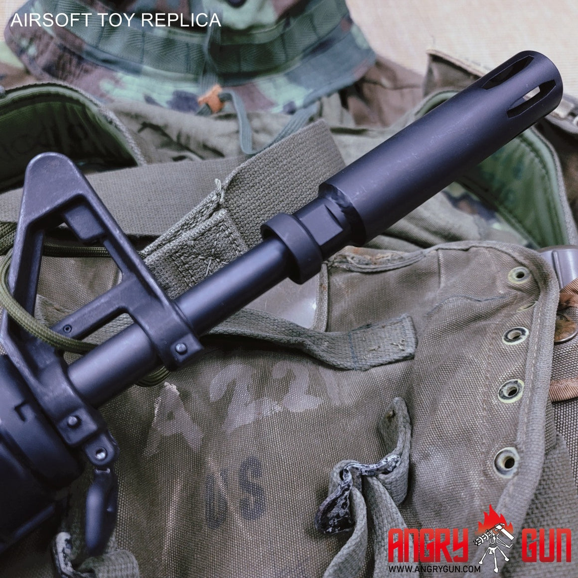 Angry Gun Steel 11.5" inch Outer Barrel & Moderator Front Set for XM177E2 Conversion Kit / Tokyo Marui M4 MWS GBBR Airsoft ( CAR-15 XM177 / M-177 Commando )