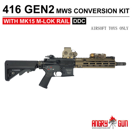 Angry Gun 416 Gen2 MWS Conversion Kit For Marui TM MWS / MTR GBB Airsoft Series-Type M-Black