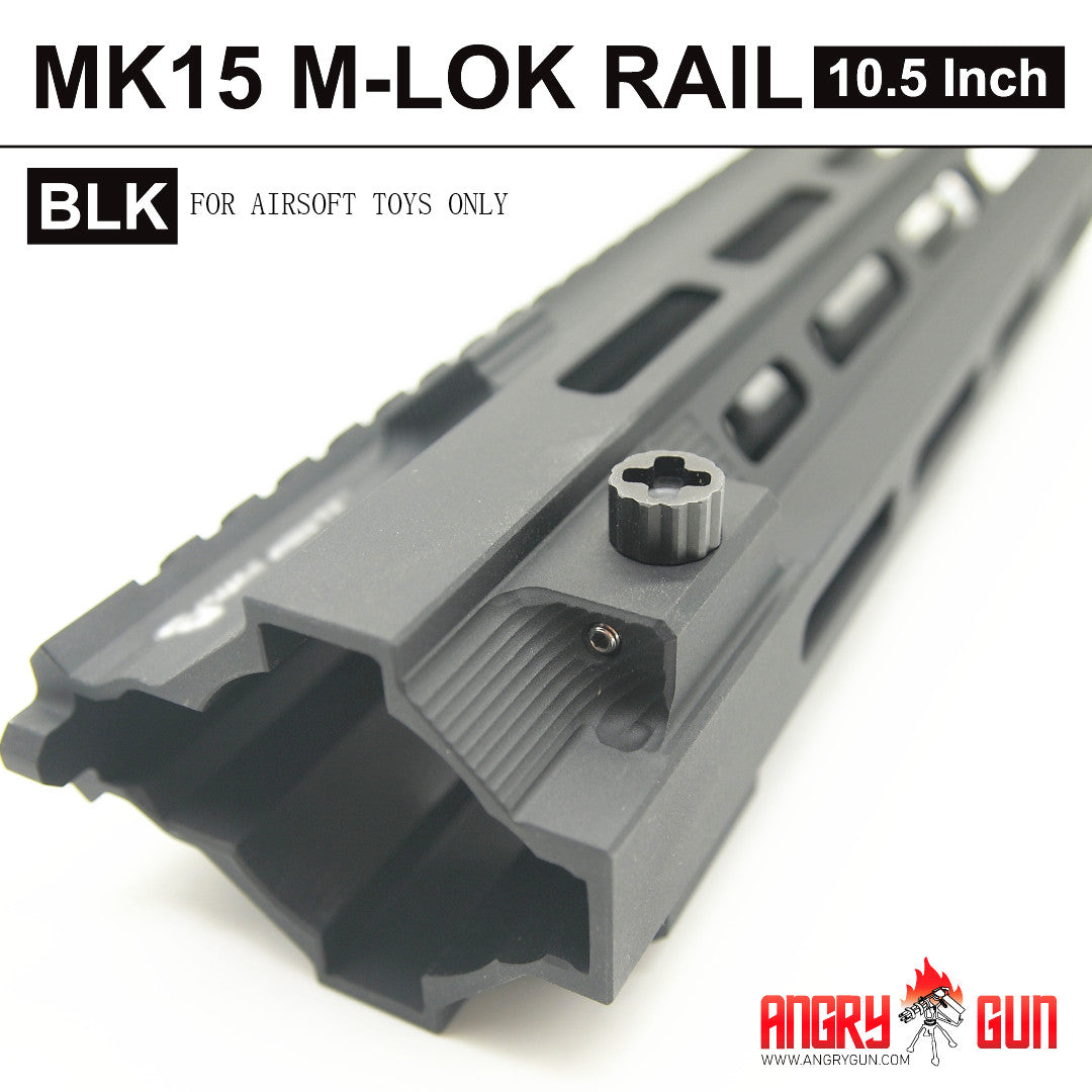 Angry Gun 416 MK15 Super Modular Rail M-LOK 10.5" for UMAREX / VFC HK416 or Marui TM 416 NGRS ( Black / DDC )-Tokyo Marui NGRS-Black