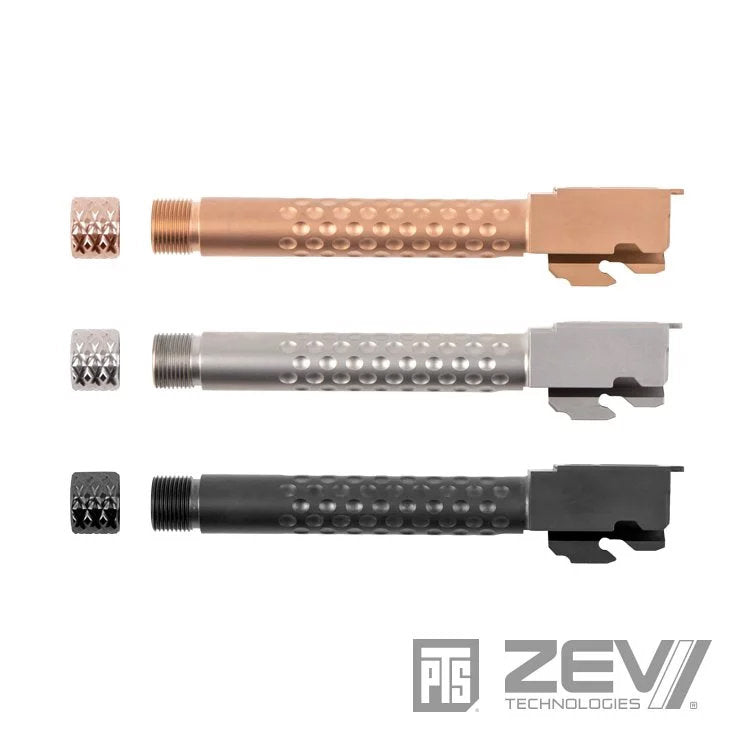 PTS ZEV TM G Model 17 Threaded Barrel with Nine Ball 108.5mm Inner Barrel Power Barrel Combo Set ( Laylax 6.00mm )-Gold