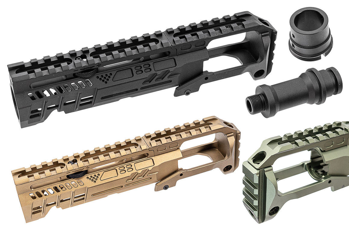 5KU AAP-01 Type B Carbine Rail Kit for AAP01 GBBP ( Action Army AAP-01 ) ( Black / DE / Green )-Green