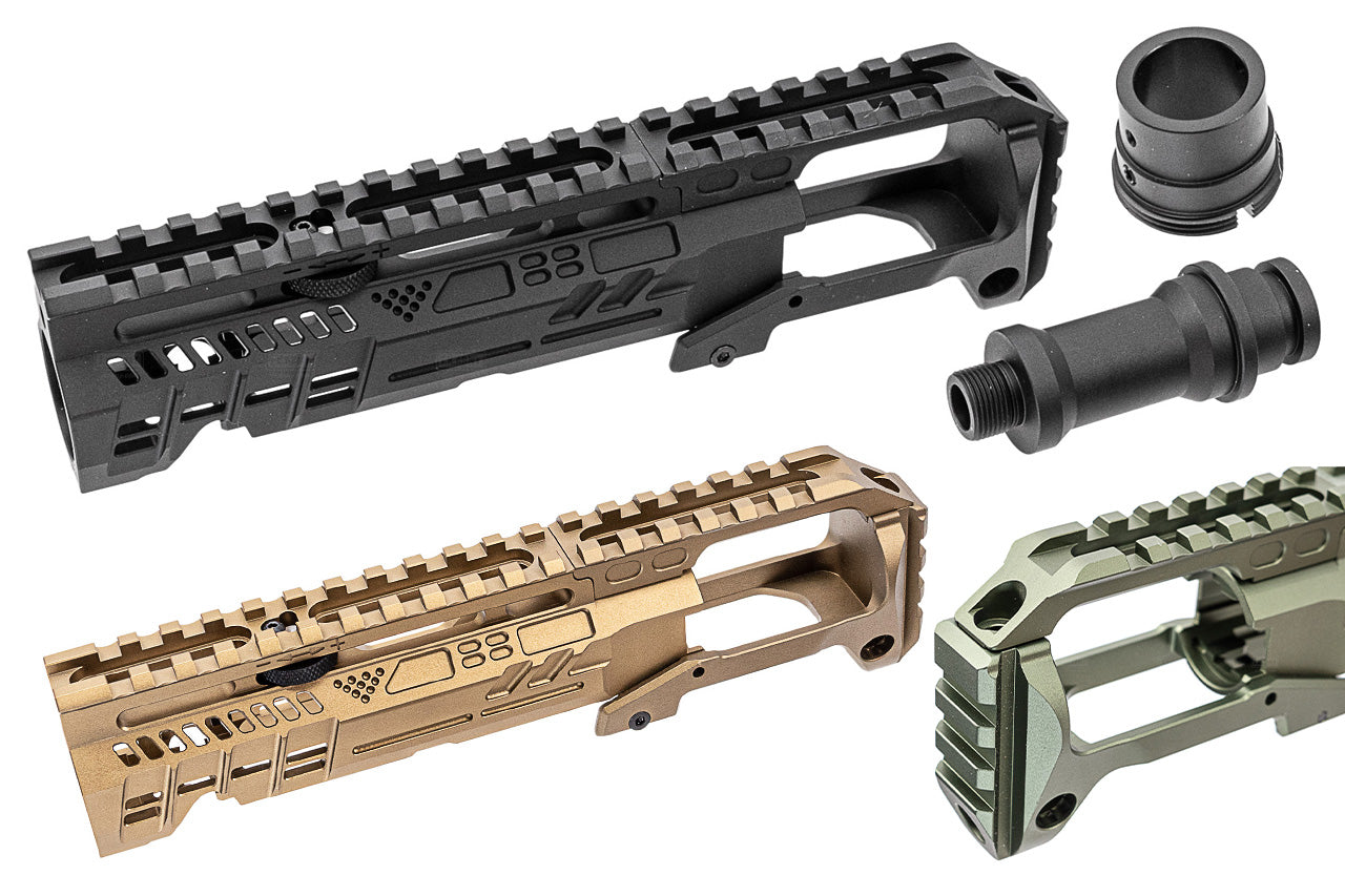 5KU AAP-01 Type B Carbine Rail Kit for AAP01 GBBP ( Action Army AAP-01 ) ( Black / DE / Green )-Green