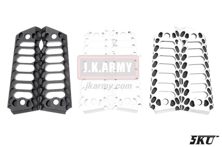 5KU Alumium 1911 Grips Full Size ( Cobra Skeleton )-Silver