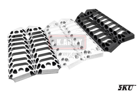 5KU Alumium 1911 Grips Full Size ( Cobra Skeleton )-Silver