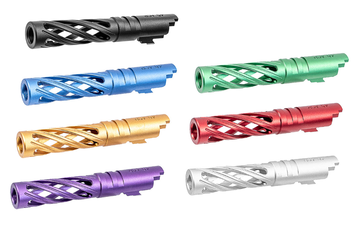 5KU Aluminum Threaded Hollow Outer Barrel For Marui TM 4.3 Hi-Capa GBBP Series ( 11mm CW ) -Silver