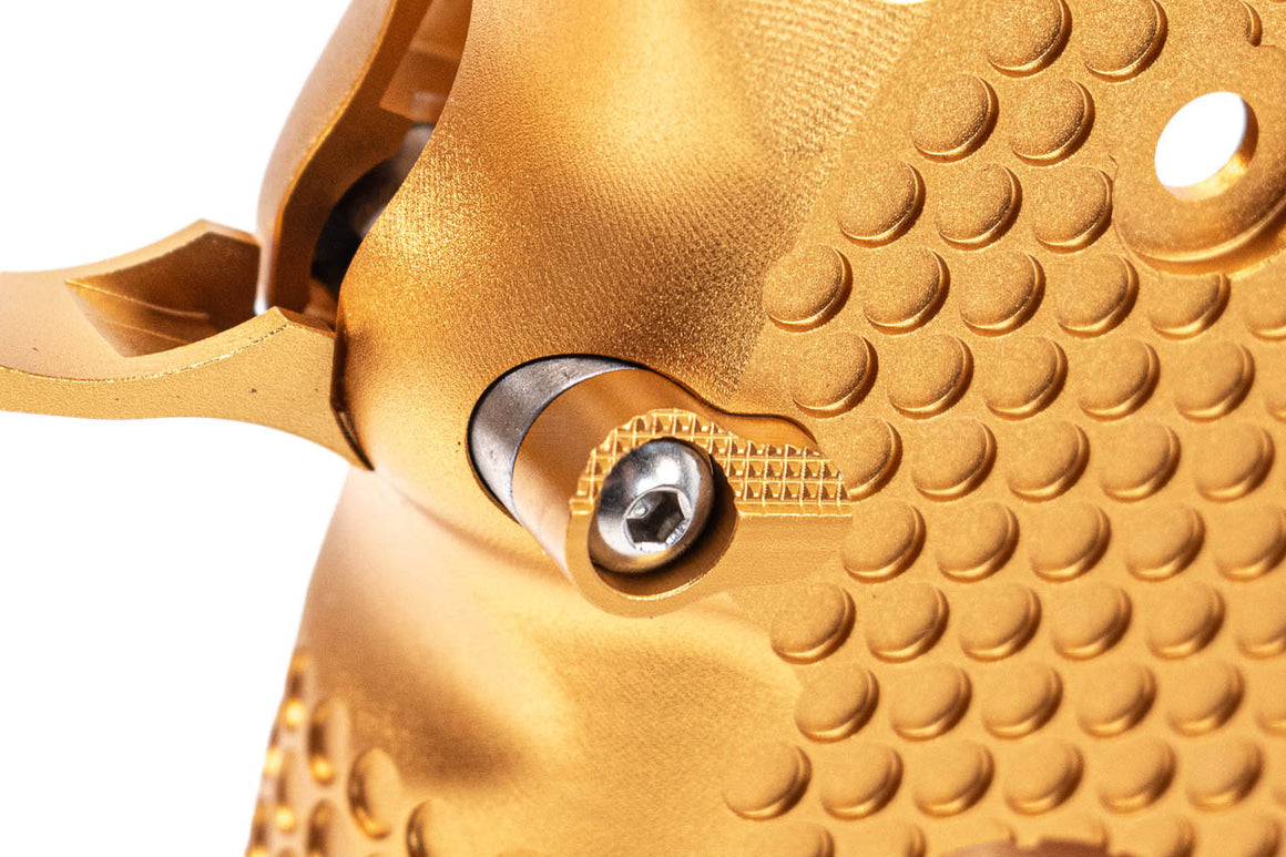 5KU CNC Aluminum INF Style Type 3 Cutout Grip For Marui TM Hi-Capa GBBP Series -Silver