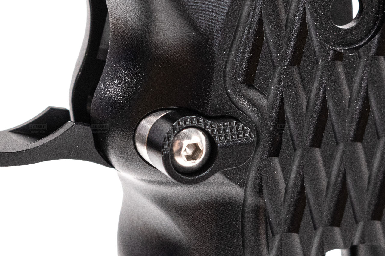 5KU CNC Aluminum INF Style Diamond Pattern Grip For Marui TM Hi-Capa GBBP Series -Silver