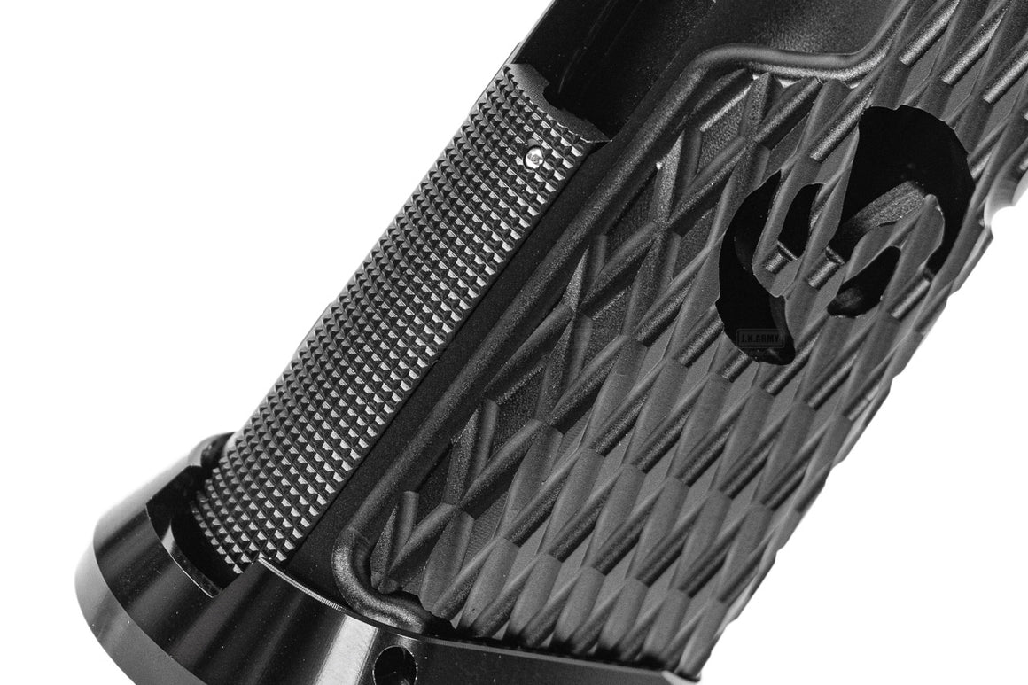 5KU CNC Aluminum INF Style Diamond Pattern Grip For Marui TM Hi-Capa GBBP Series -Silver