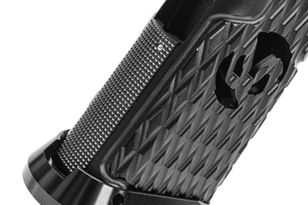 5KU CNC Aluminum INF Style Diamond Pattern Grip For Marui TM Hi-Capa GBBP Series -Silver