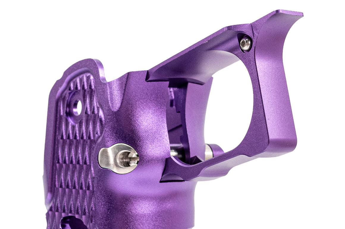 5KU CNC Aluminum INF Style Type 9 Grip For Marui TM Hi-Capa GBBP Series-Silver