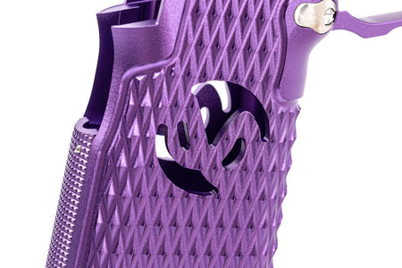 5KU CNC Aluminum INF Style Type 9 Grip For Marui TM Hi-Capa GBBP Series-Silver