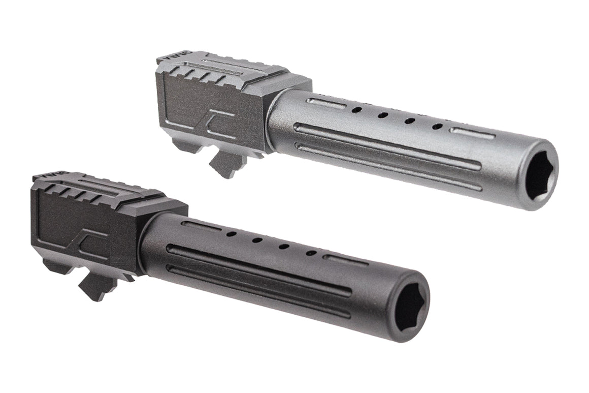 5KU CNC Aluminum BRA Style Outer Barrel For Umarex VFC Glock 19 Gen3 GBBP-Titanium Grey