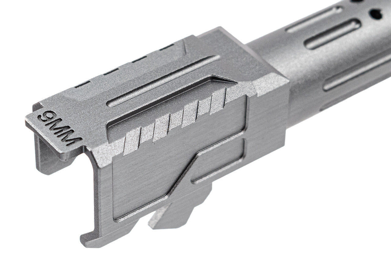 5KU CNC Aluminum BRA Style Outer Barrel For Umarex VFC Glock 19 Gen3 GBBP-Titanium Grey